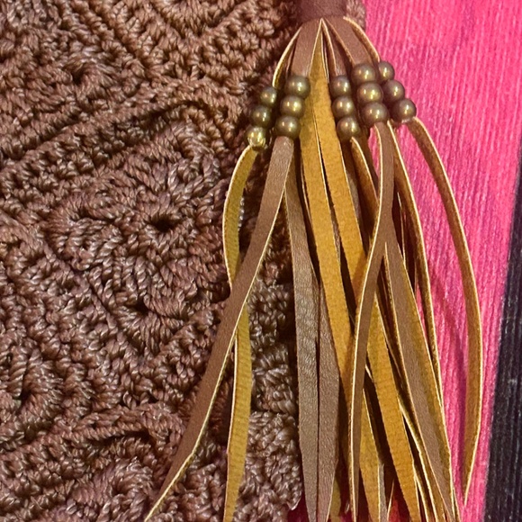 The Sak Handcrafted Crochet brown Crossbody - Picture 7 of 15